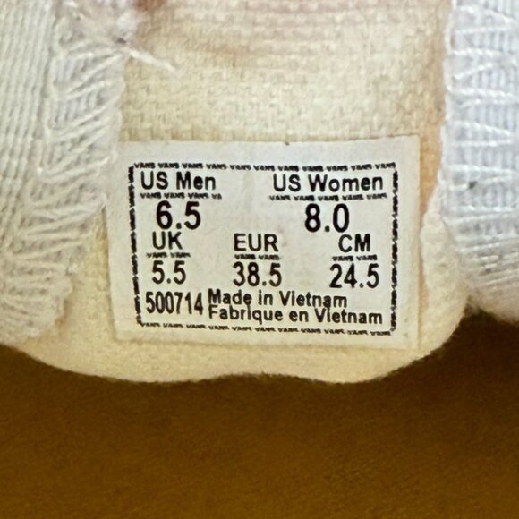 Vans Classic Slip On Checkerboard Sneakers Womens 8 Yellow Red Blue Casual - Picture 5 of 10